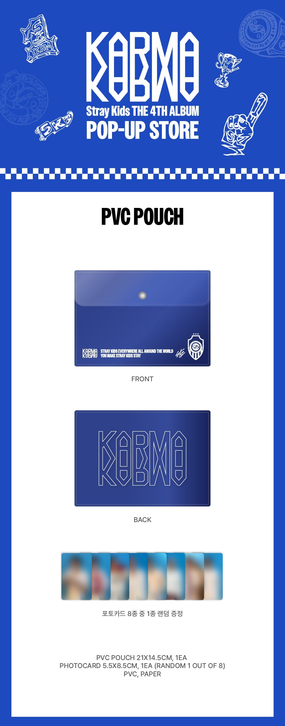 STRAYKIDS POP-UP STORE [KARMA] MD PVC POUCH