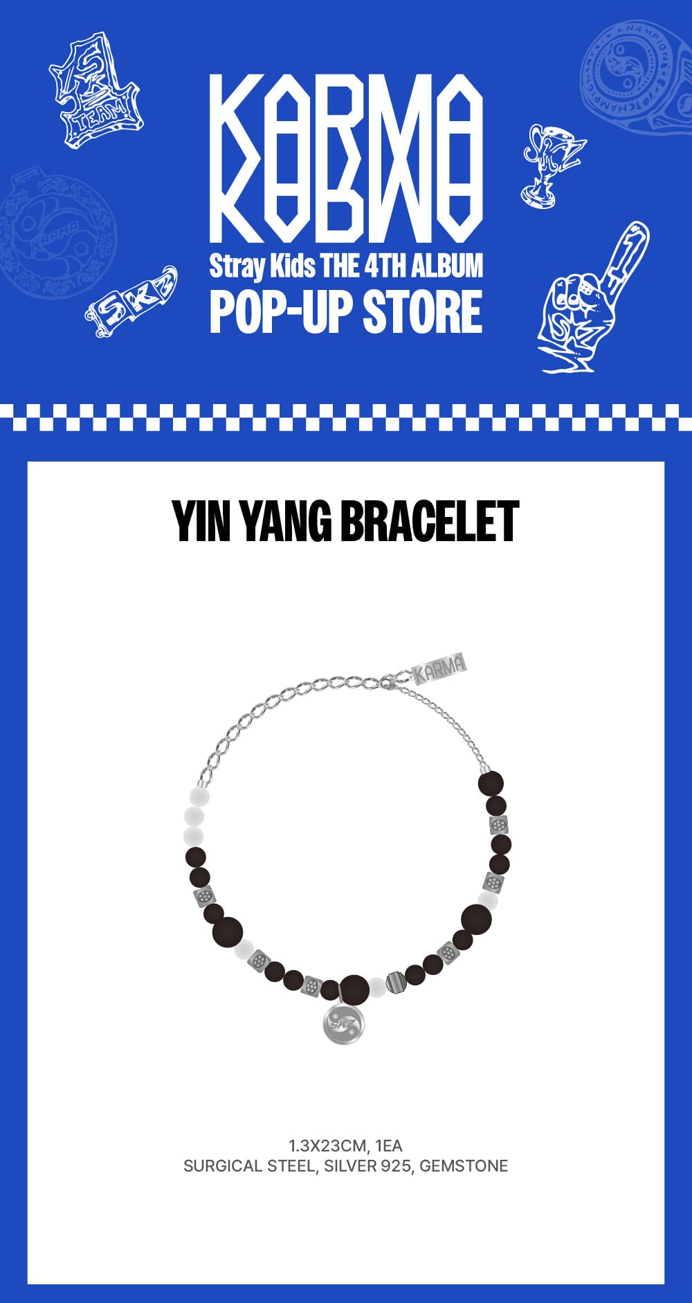 STRAYKIDS POP-UP STORE [KARMA] MD YINYANG BRACELET