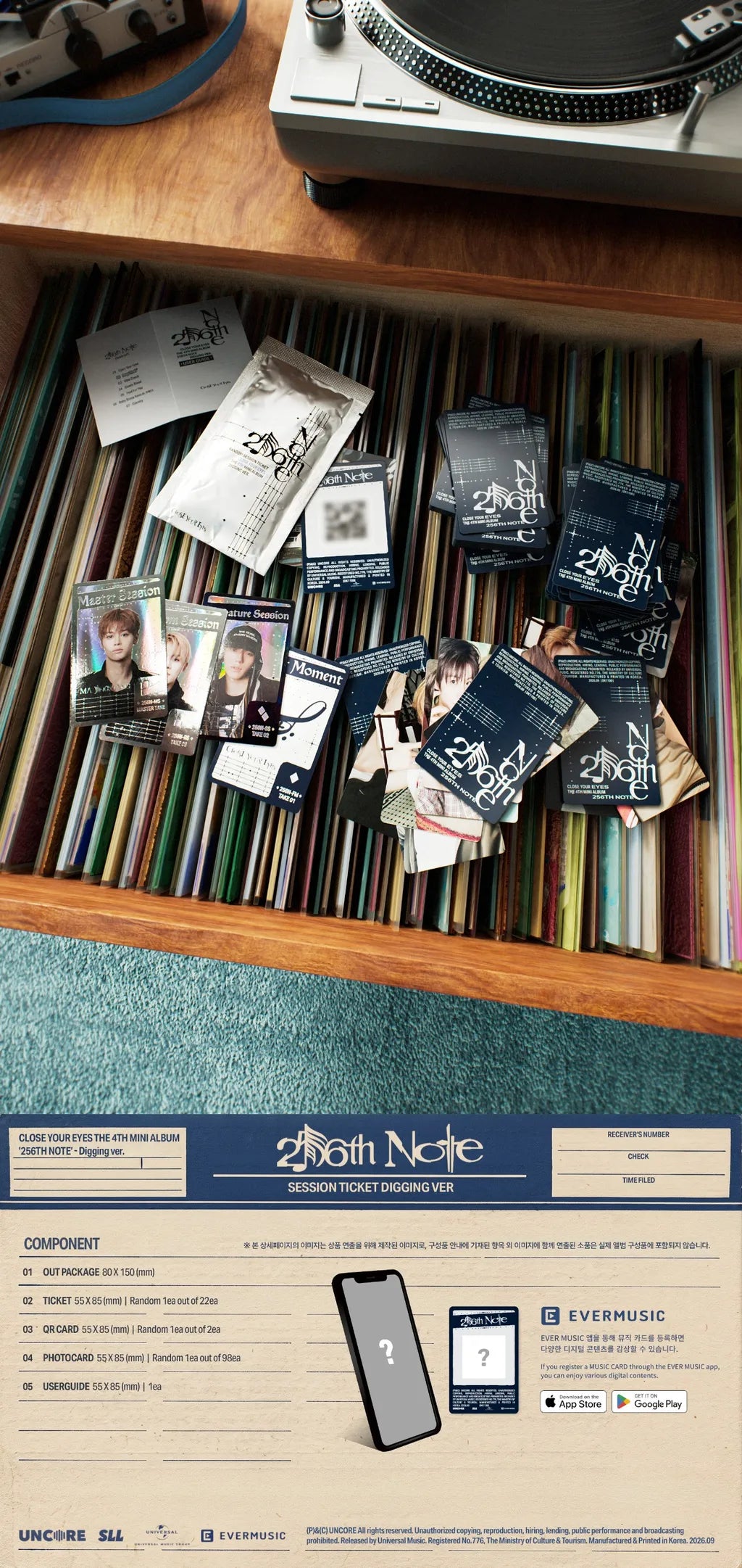 CLOSE YOUR EYES 4TH MINI ALBUM 256TH NOTE DIGGING VER.