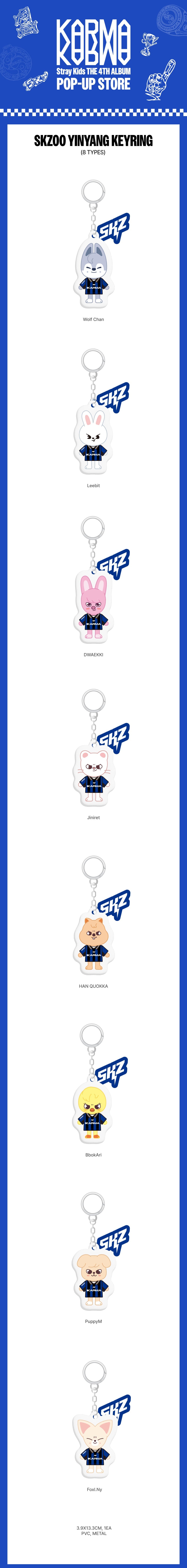 STRAYKIDS POP-UP STORE [KARMA] MD YINGYANG KEYRING