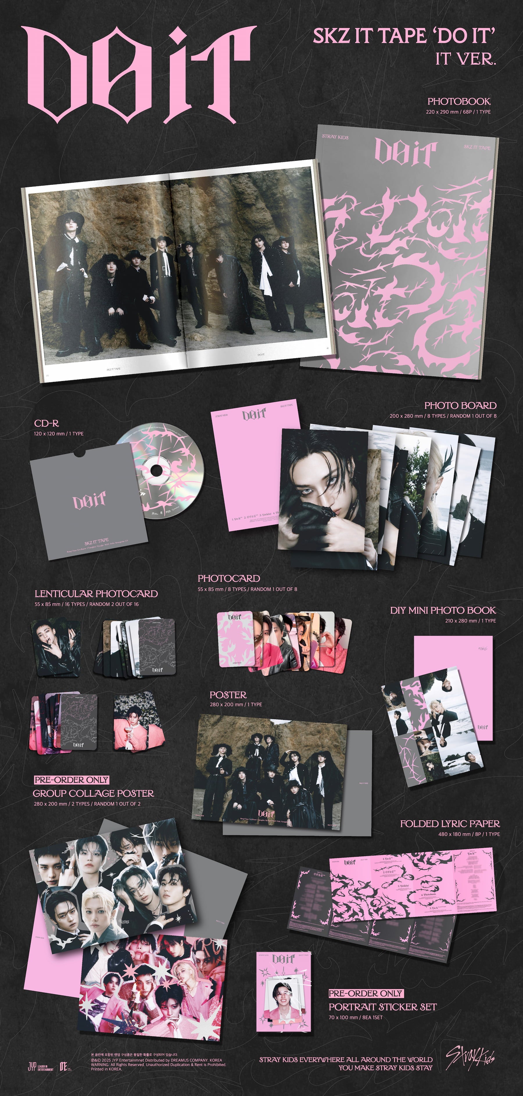 STRAYKIDS SKZ IT TAPE [DO IT] IT VER. + POB