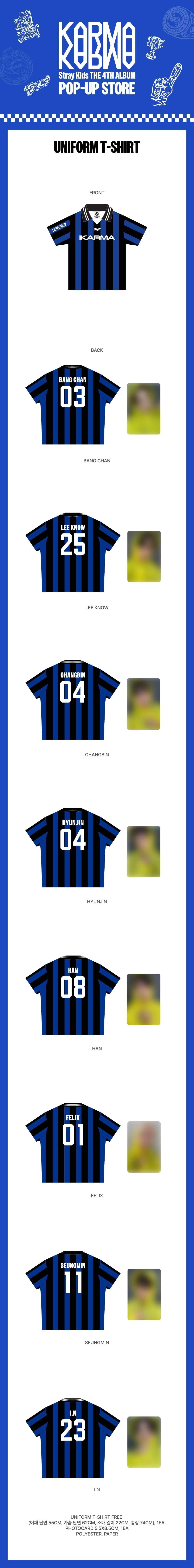 STRAYKIDS POP-UP STORE [KARMA] MD UNIFORM T-SHIRT