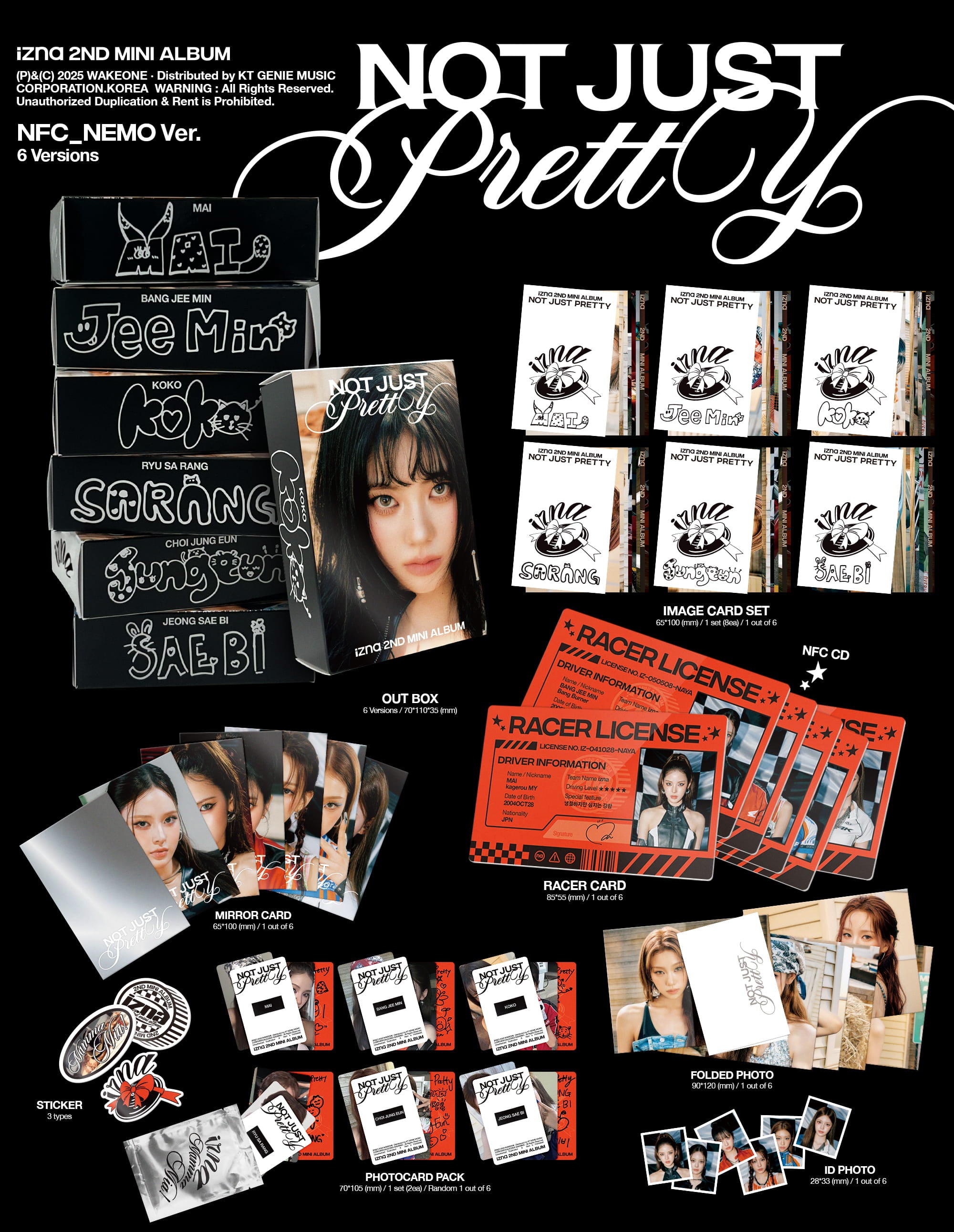 IZNA 2ND MINI ALBUM [NOT JUST PRETTY ] NFC (NEMO VER.) RANDOM