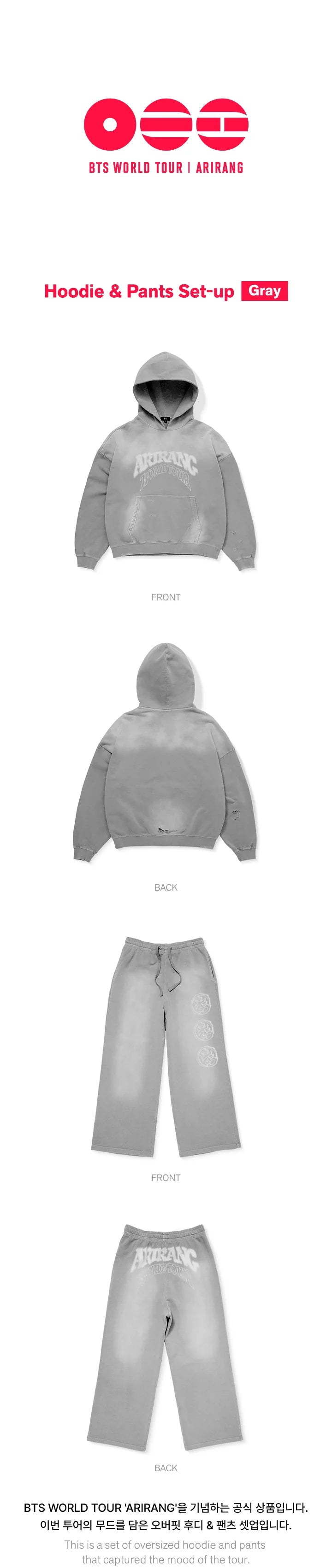 BTS WORLD TOUR [ARIRANG] Hoodie & Pants Set