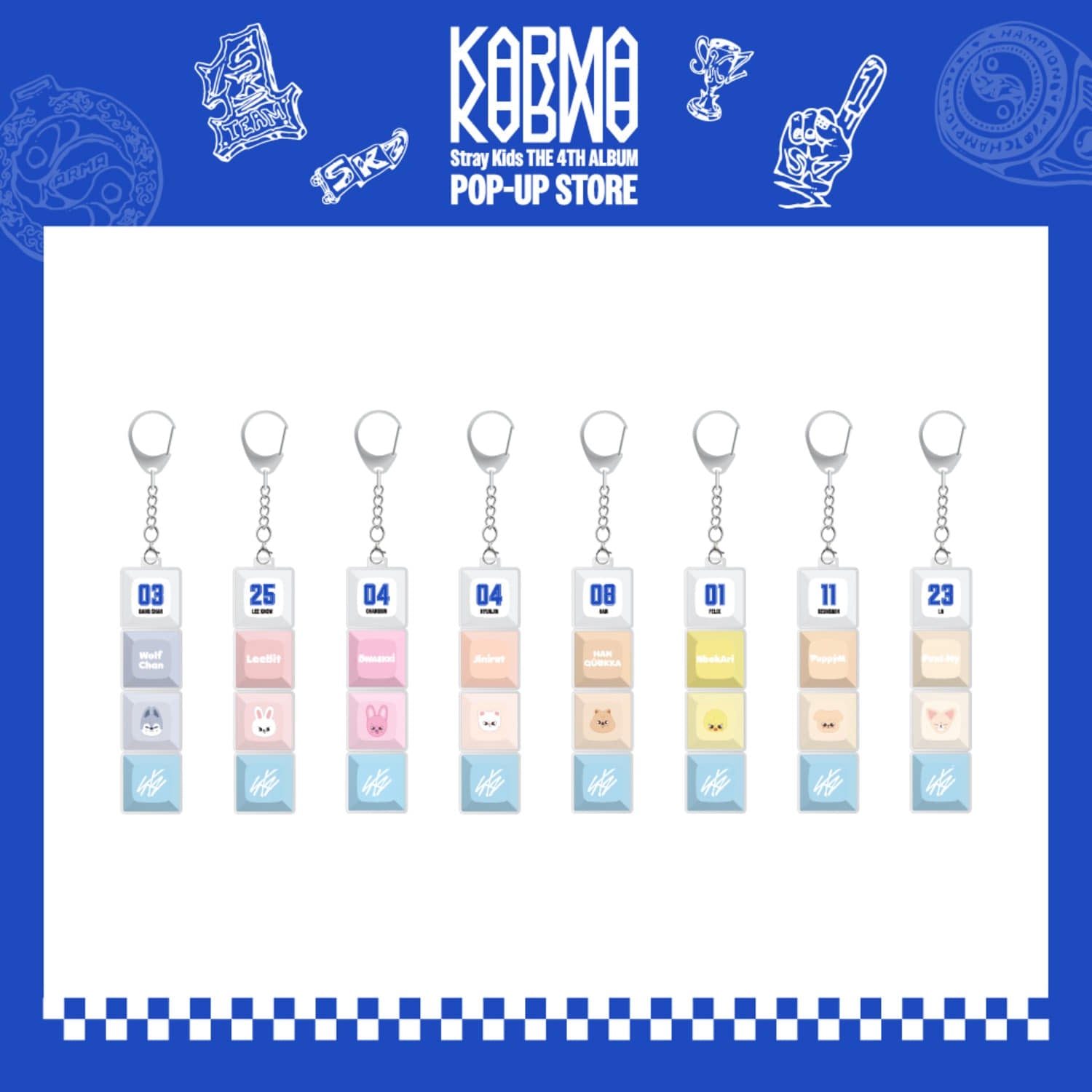 STRAYKIDS POP-UP STORE [KARMA] MD SKZOO KEYCAP KEYRING