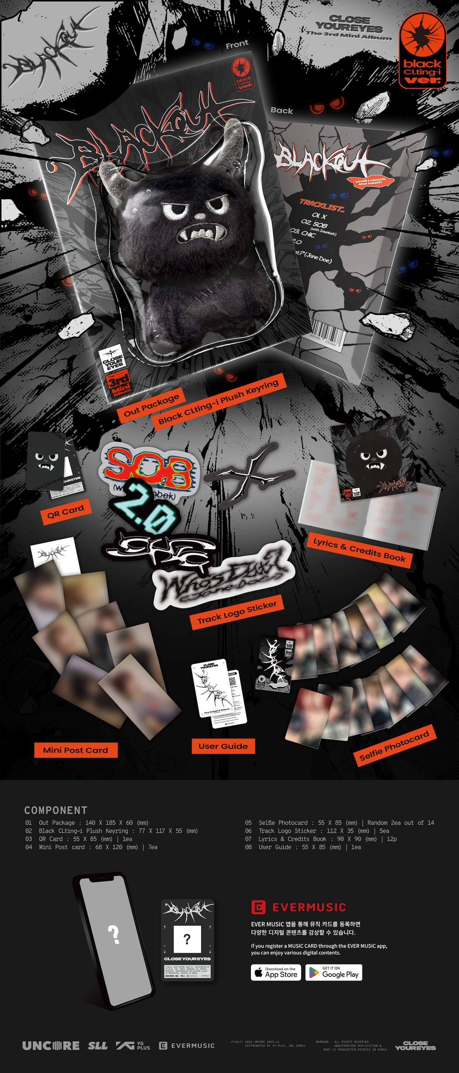 CLOSE YOUR EYES THE 3RD MINI ALBUM [BLACKOUT] black CLting-i VER.