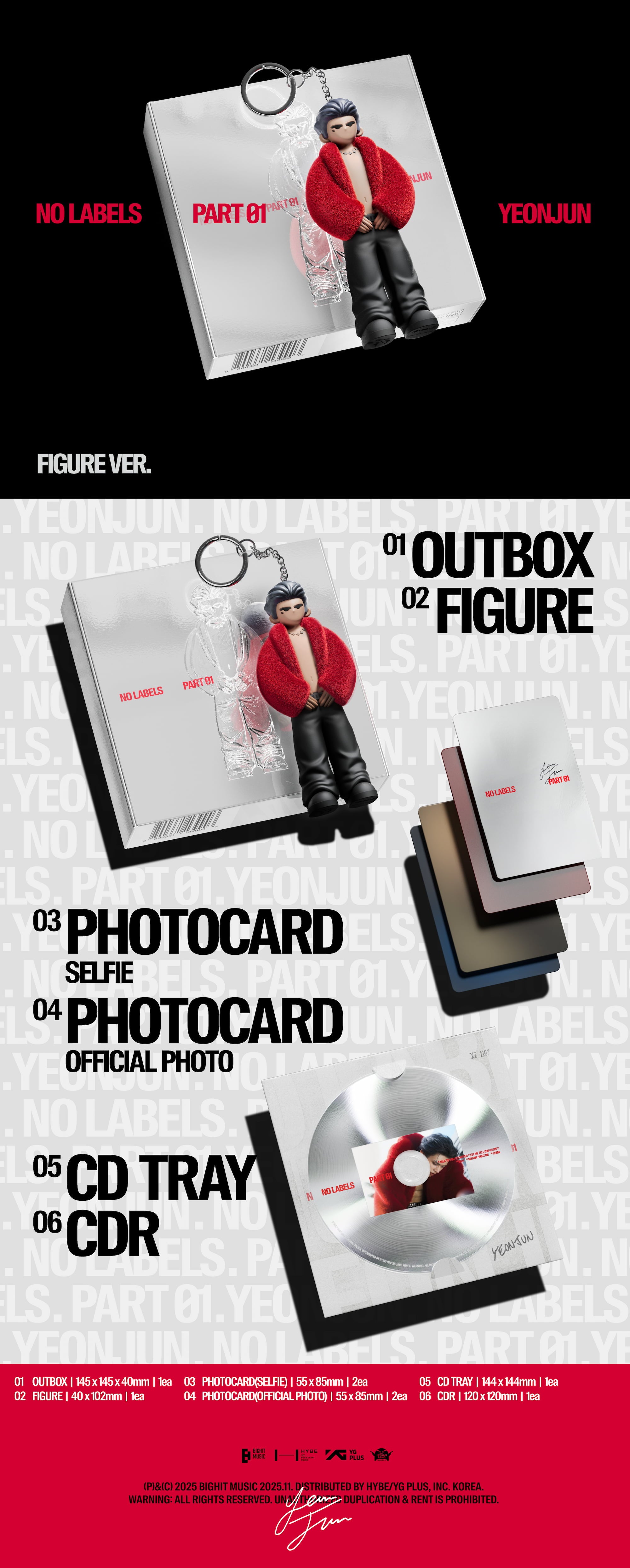 TXT [YEON JUN] 1ST MINI ALBUM [NO LABELS: PART 01] MD(FIGURE) VER.