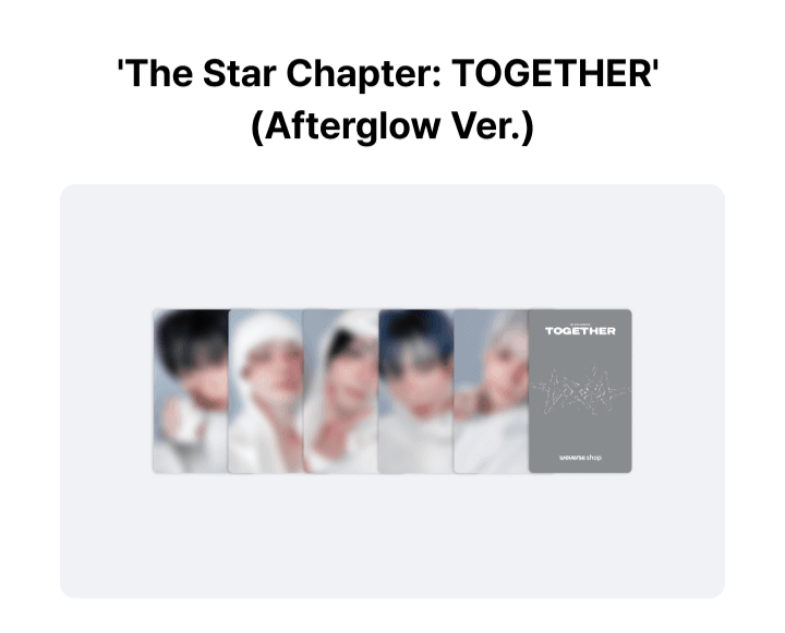 TXT 4TH MINI STAR CHAPTER [TOGETHER] AFTER GLOW VER. + STUDIO CHOOM (RANDOM)