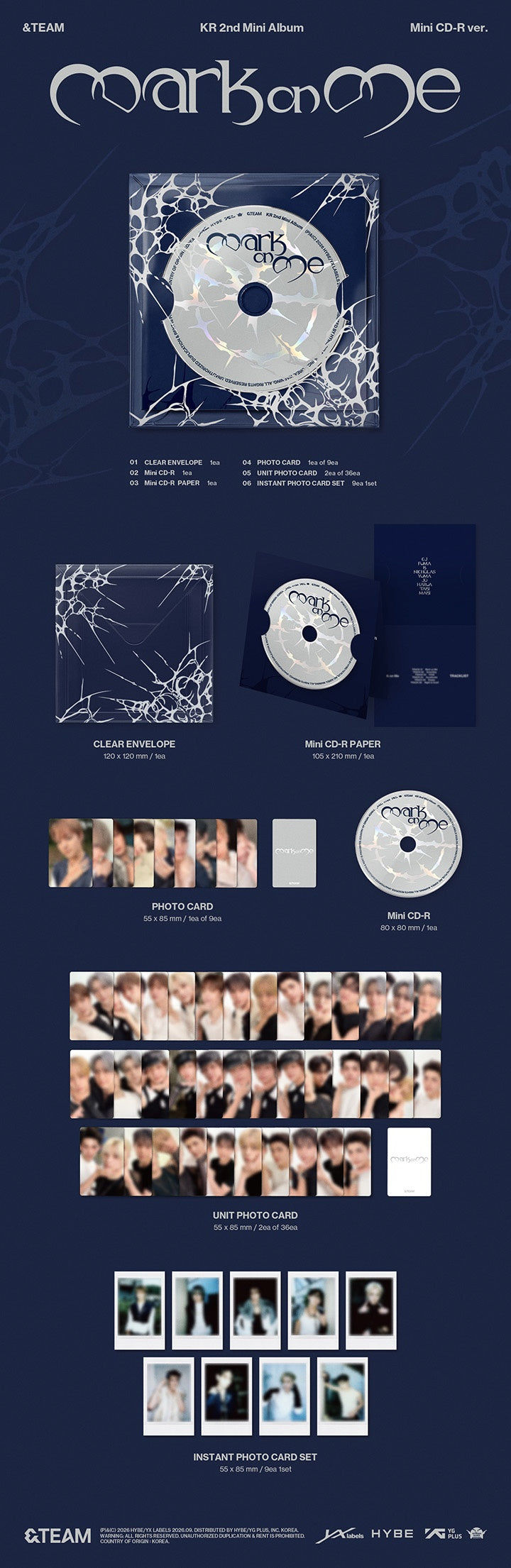 &TEAM KR 2ND MINI ALBUM [MARK ON ME] Mini CD-R ver.