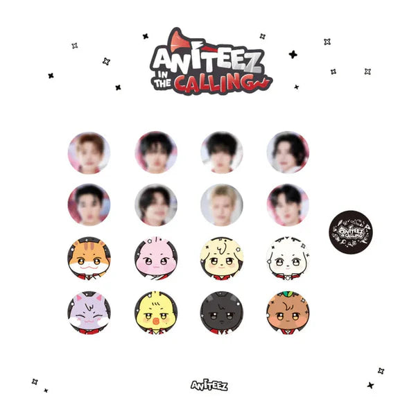 ATEEZ ANITEEZ IN THE CALLING OFFICIAL MD CAN BADGE RANDOM