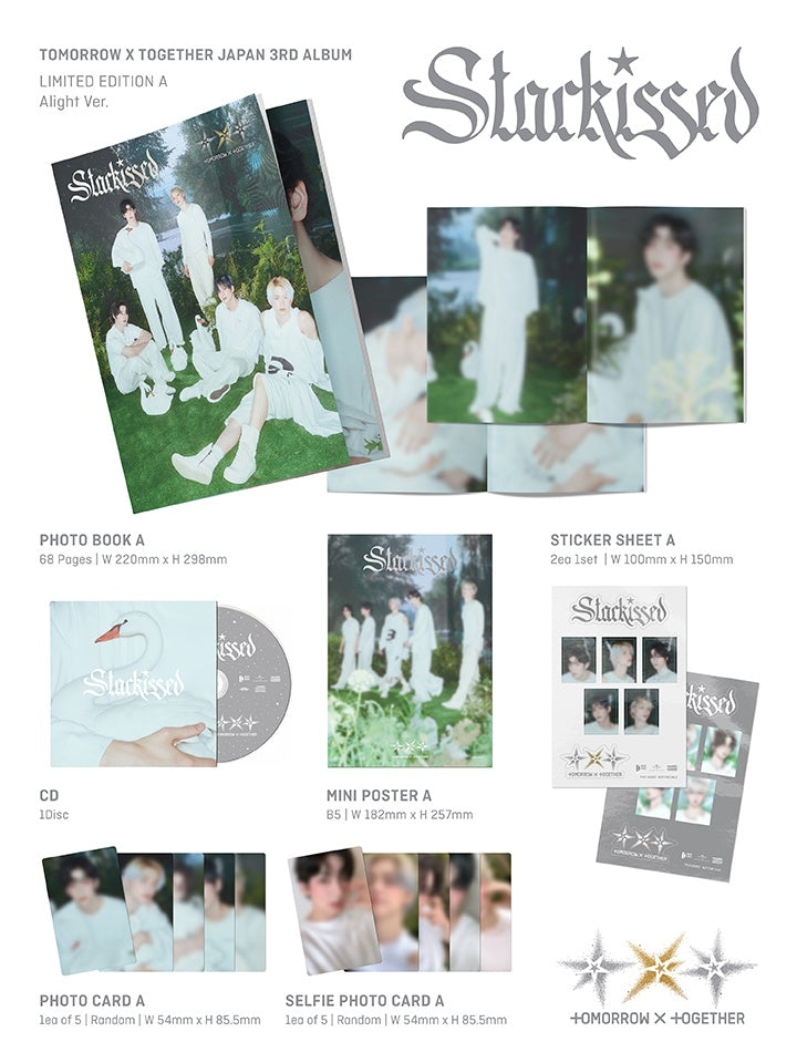 TXT: TOMORROW X TOGETHER 3RD JP ALBUM [STARKISSED] LIMITED A EDITION. + WEVERSE POB