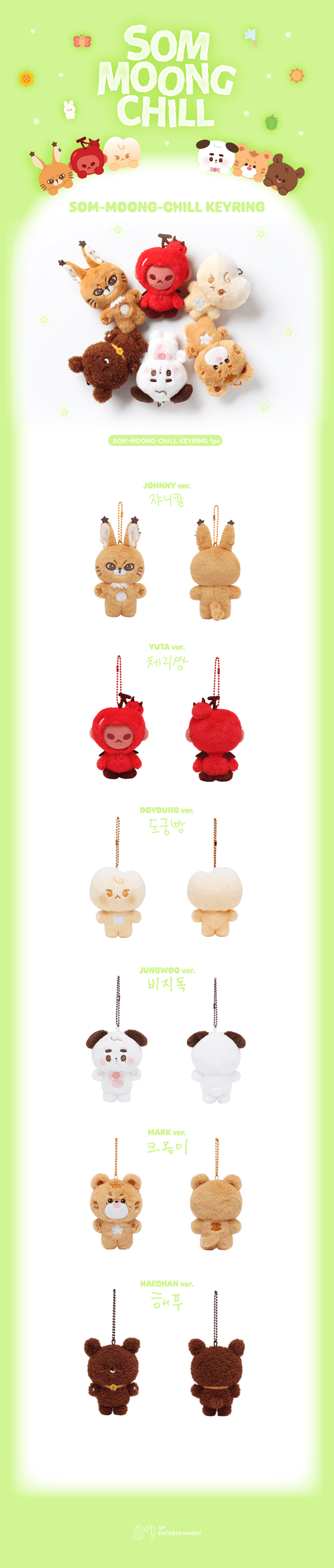 NCT 127 SOM-MOONG-CHILL KEYRING