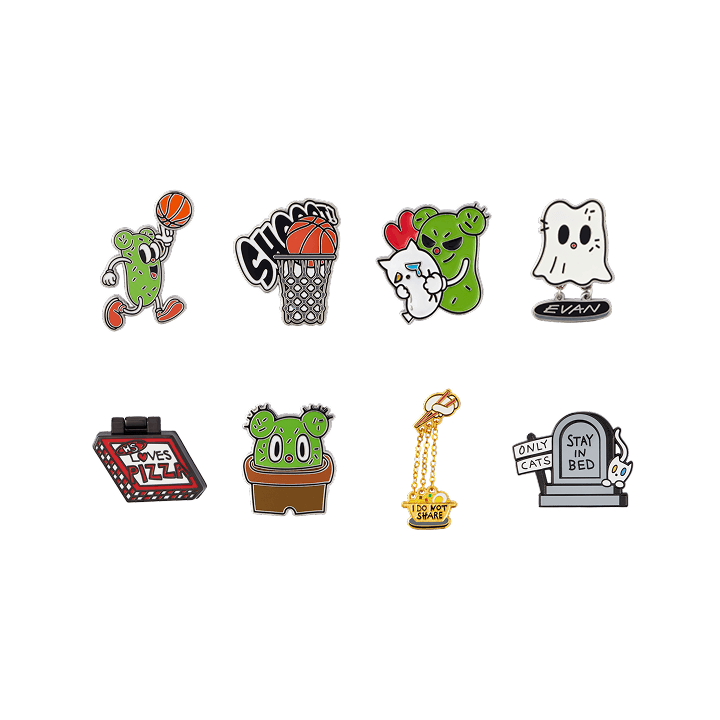 ENHYPEN [THE ARTIST-MADE COLLECTION BY ENHYPEN] [HEESEUNG] EVAN'S CACTUS AND CAT BADGE COLLECTION