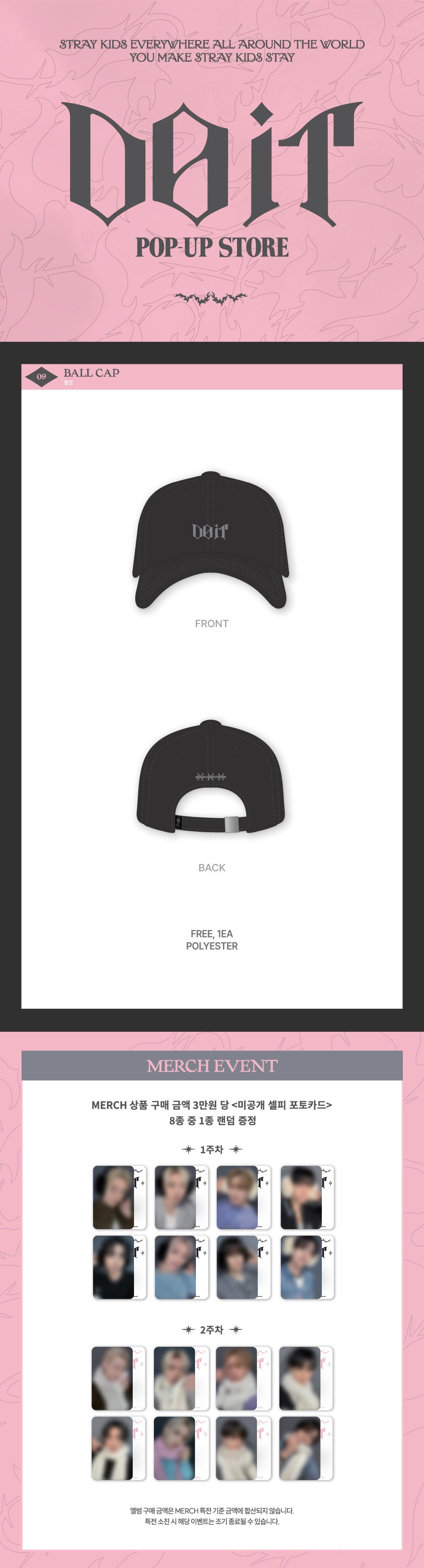 STRAY KIDS BALL CAP DO IT POP-UP STORE OFFICIAL MERCH
