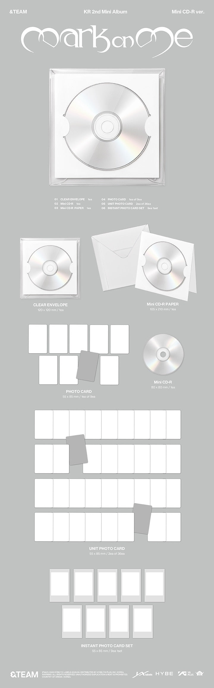 &TEAM KR 2ND MINI ALBUM [MARK ON ME] Mini CD-R ver.