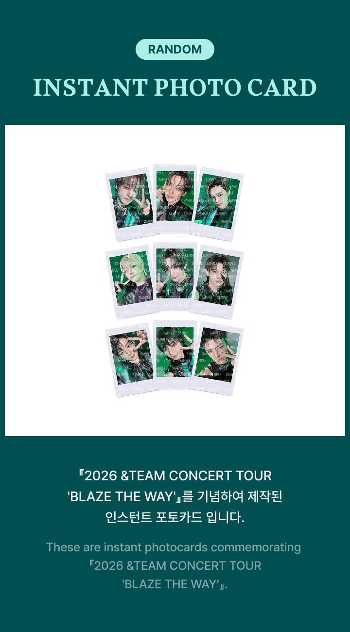 &TEAM 2026 [BLAZE THE WAY] INSTANT PHOTOCARD
