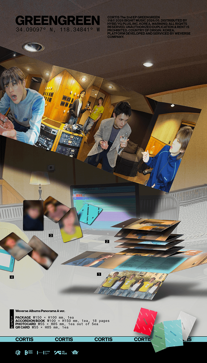 CORTIS 2ND EP [GREENGREEN] WEVERSE ALBUM VER. + STUDIO CHOOM