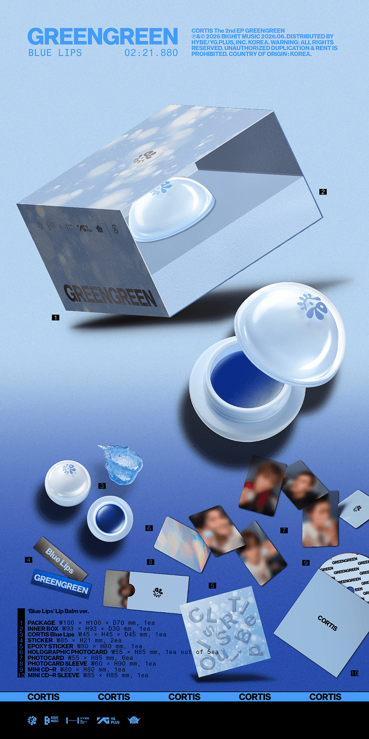 CORTIS THE 2ND EP [GREENGREEN] BLUE LIPS' LIP BALM VER.