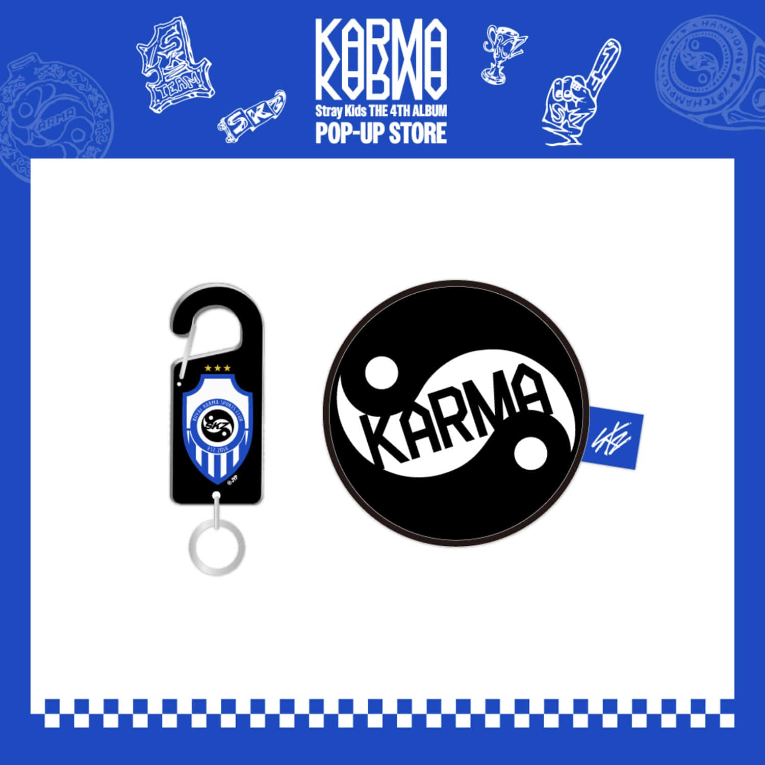 STRAYKIDS POP-UP STORE [KARMA] MD ACRYLIC CARABINER & BALL POUCH SET