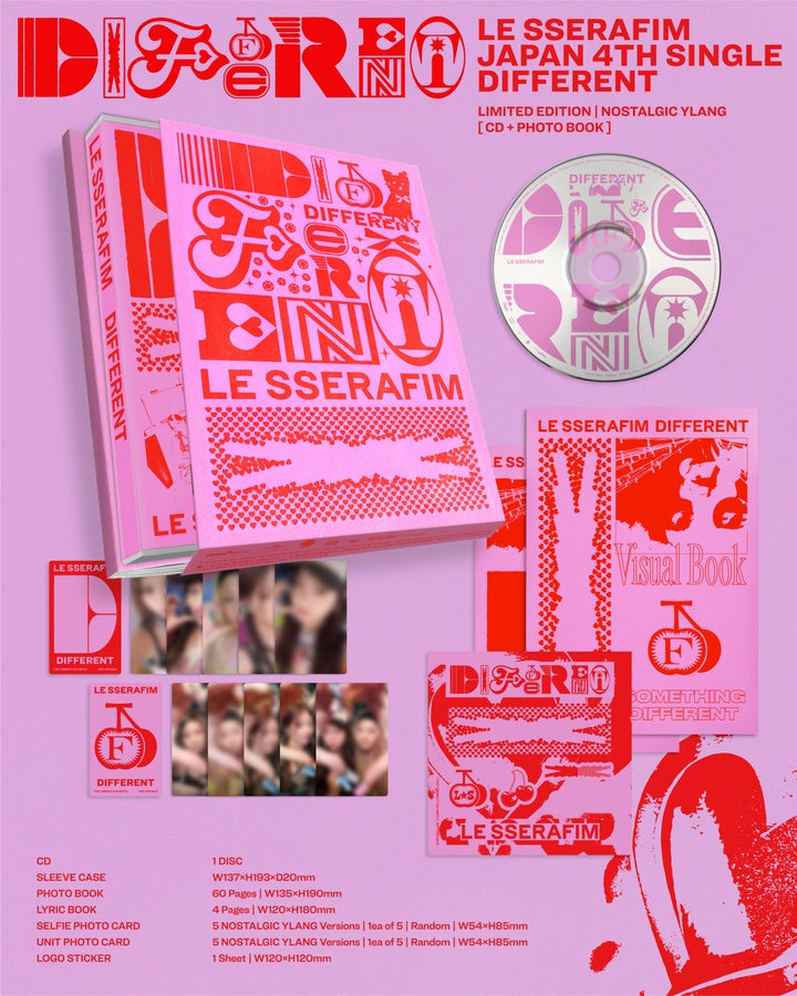 LE SSERAFIM 4TH JP SINGLE [DIFFERENT] NOSTALGIC YLANG VER.