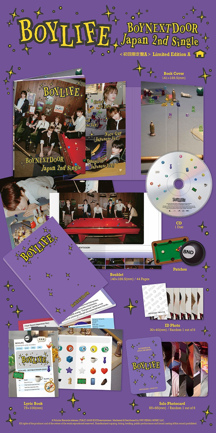 BOYNEXTDOOR 2ND JP SINGLE [BOYLIFE] LIMITED EDITION A