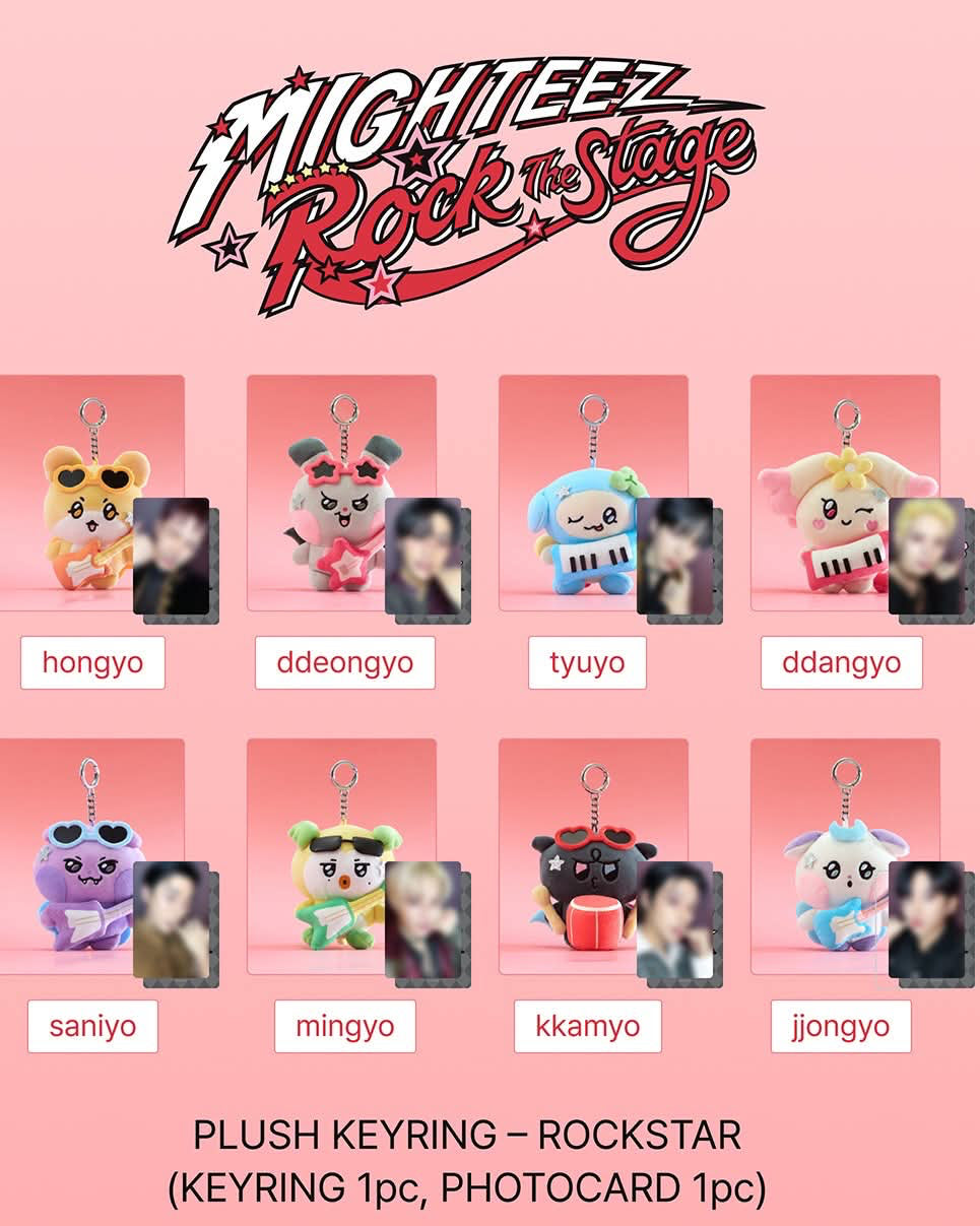 Mighteez Rock the Stage Plush Keyring Rockstar (Pre-Order)
