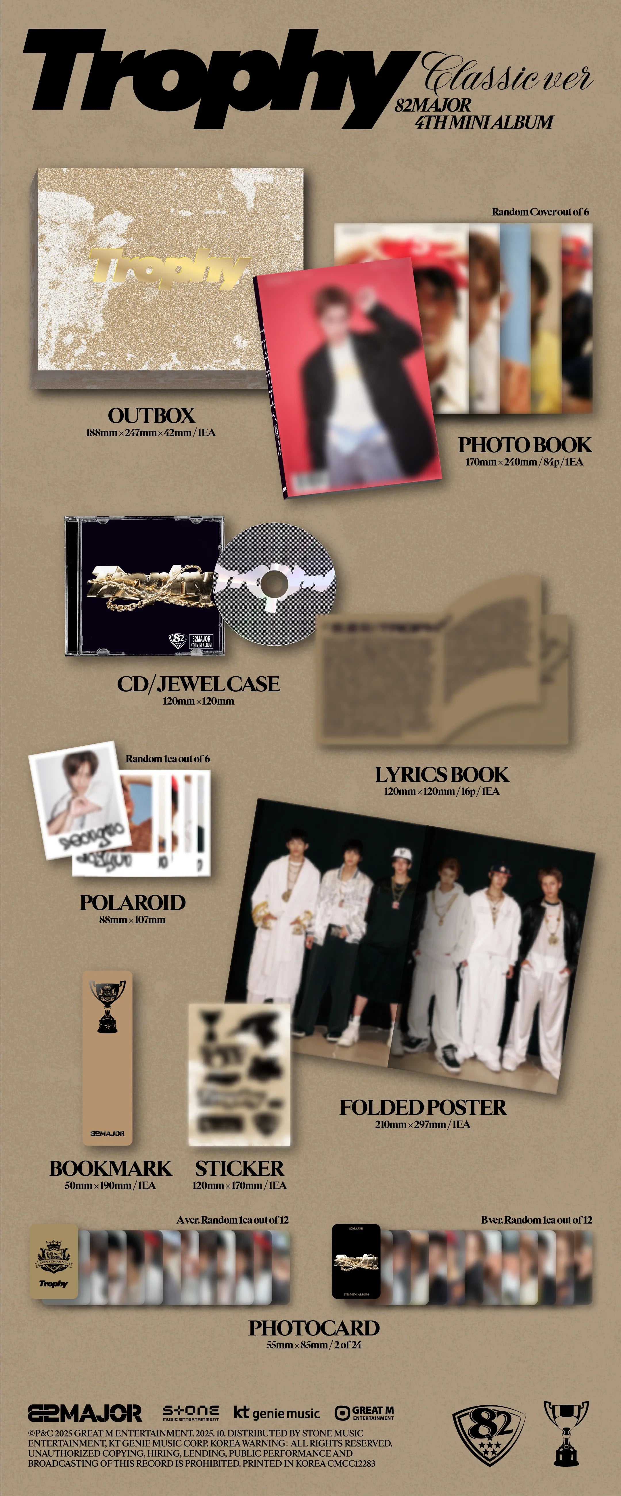 82 MAJOR 4TH MINI ALBUM [TROPHY] CLASSIC VER.