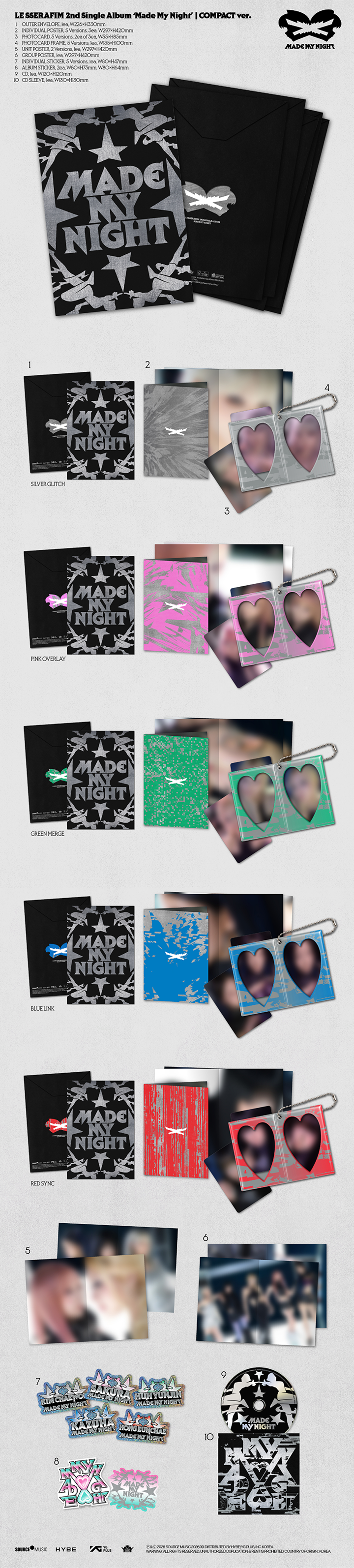 LE SSERAFIM 2ND SINGLE ALBUM [MADE MY NIGHT] COMPACT VER.