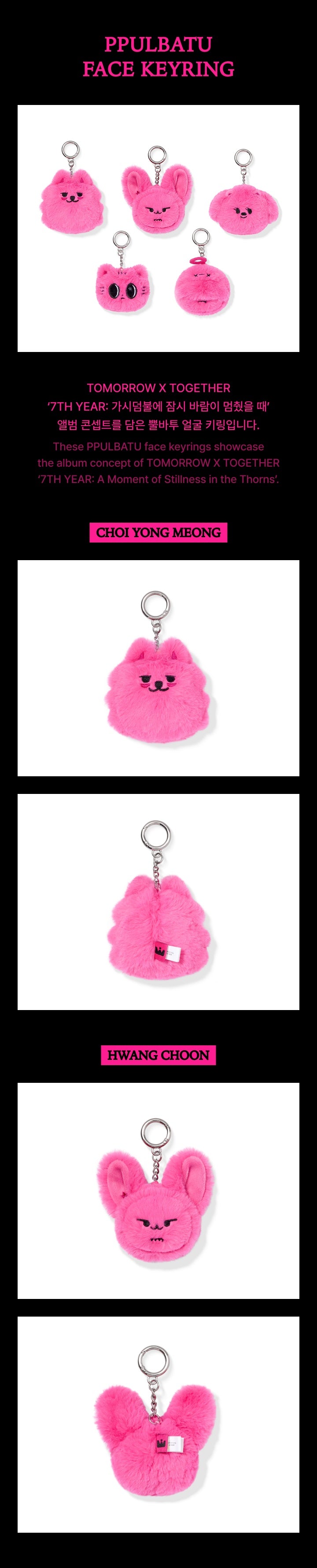 TXT 7 YEAR [PPULBATU] FACE KEYRING
