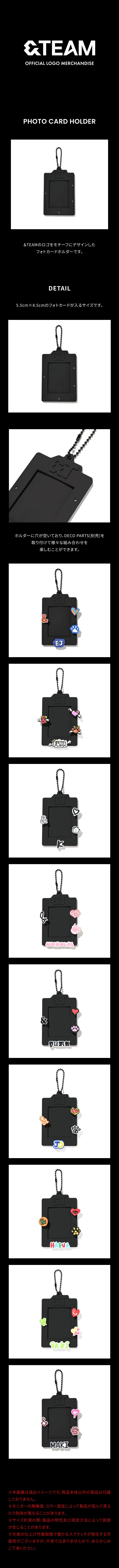 &TEAM OFFICIAL LOGO MD PHOTOCARD HOLDER (2ND ORDER)