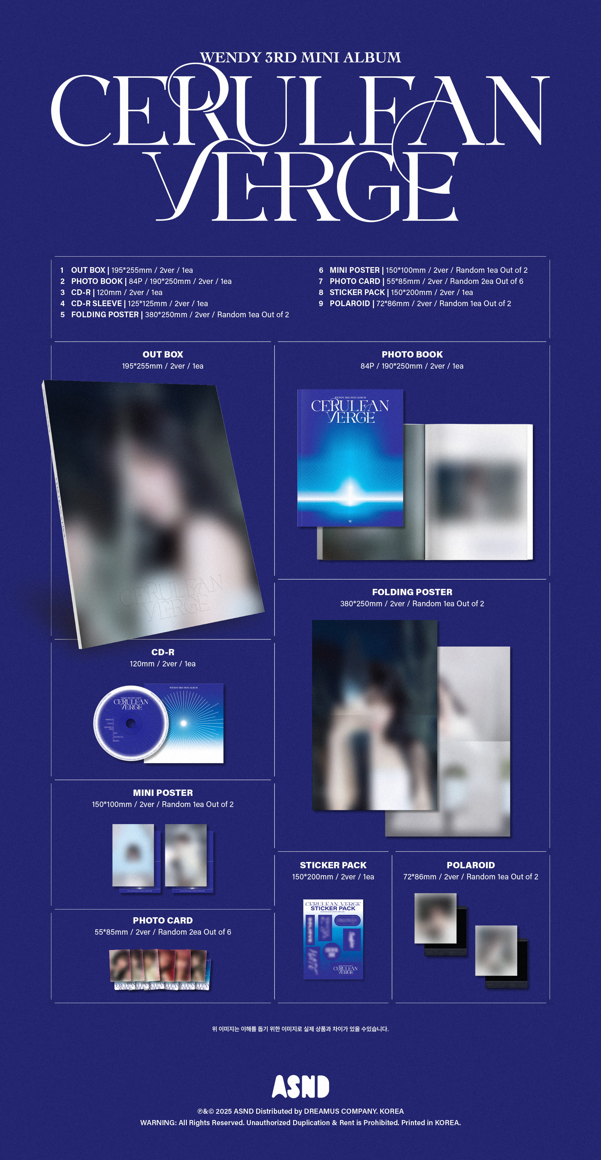 WENDY MINI 3RD [CERULEAN VERGE] PHOTOBOOK VER.