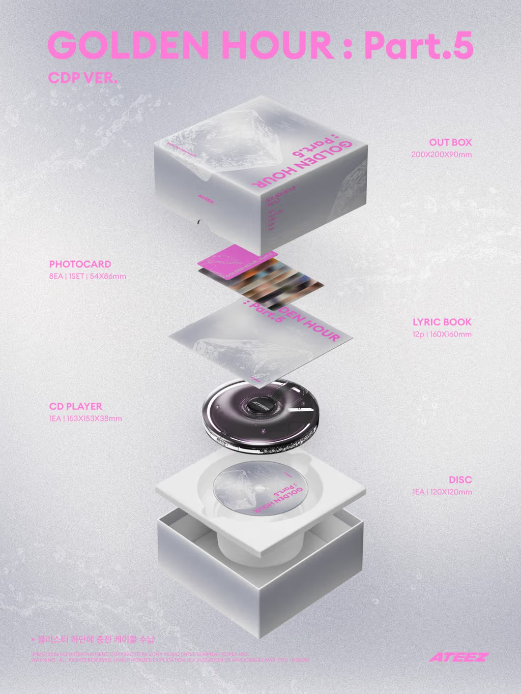 ATEEZ 14TH MINI ALBUM [GOLDEN HOUR PART.5] CDP VER.