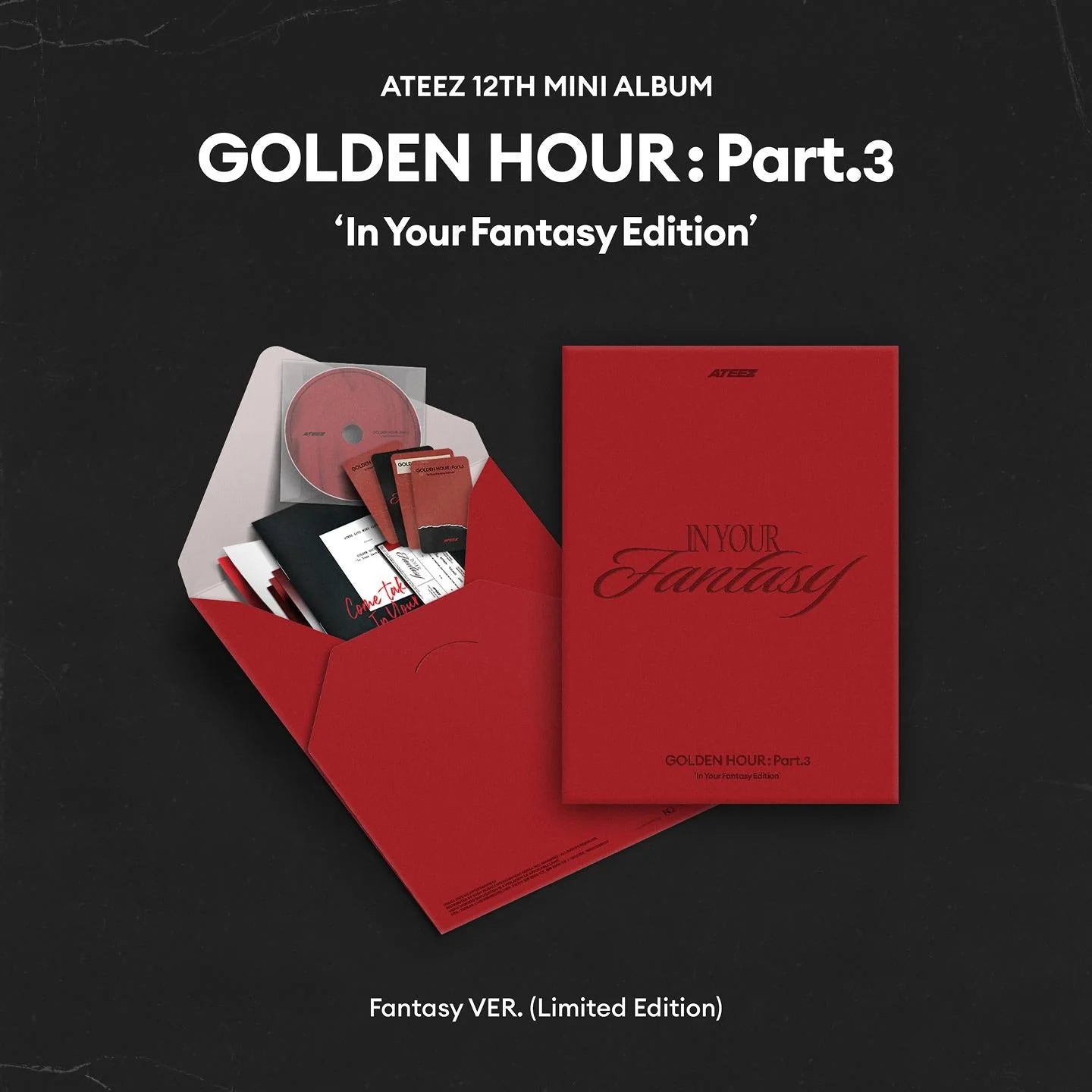 ATEEZ - GOLDEN HOUR : PART.3 IN YOUR FANTASY EDITION FANTASY VER (LIMITED EDITION) MAKESTAR GIFT