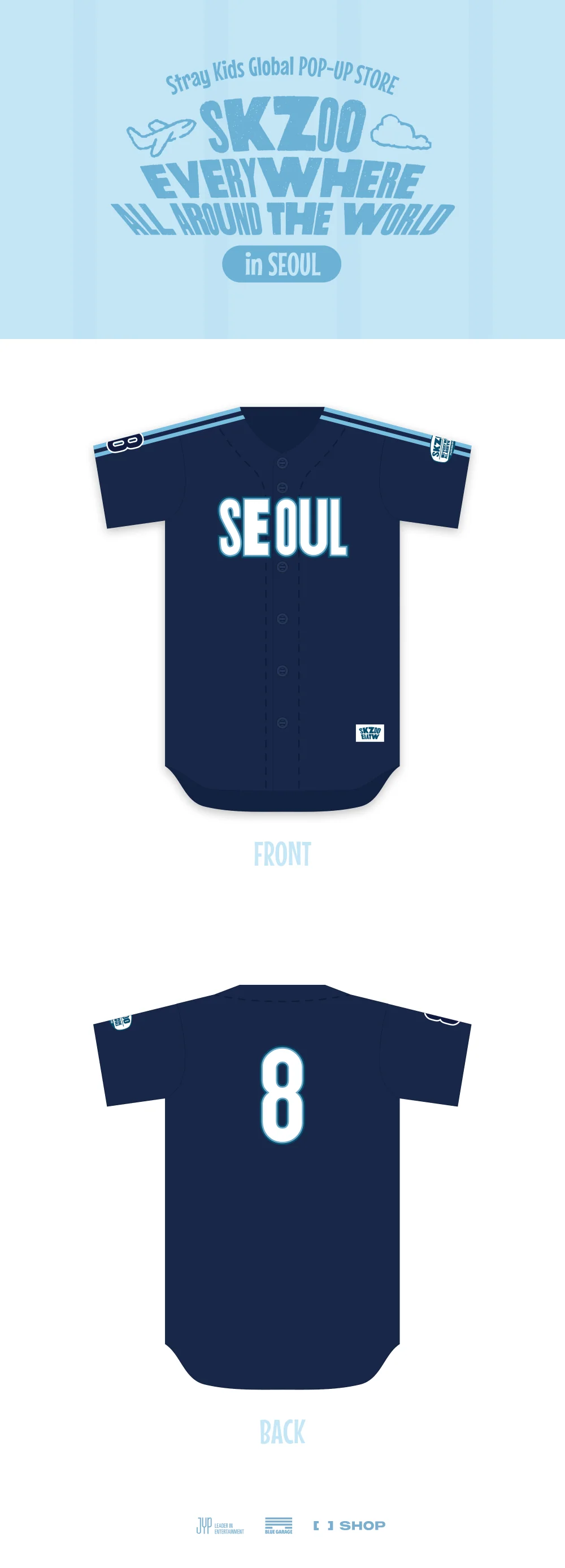 STRAYKIDS [SKZ EVERYWHERE ALL AROUND THE WORLD IN SEOUL] BASEBALL JERSEY SEOUL VER.