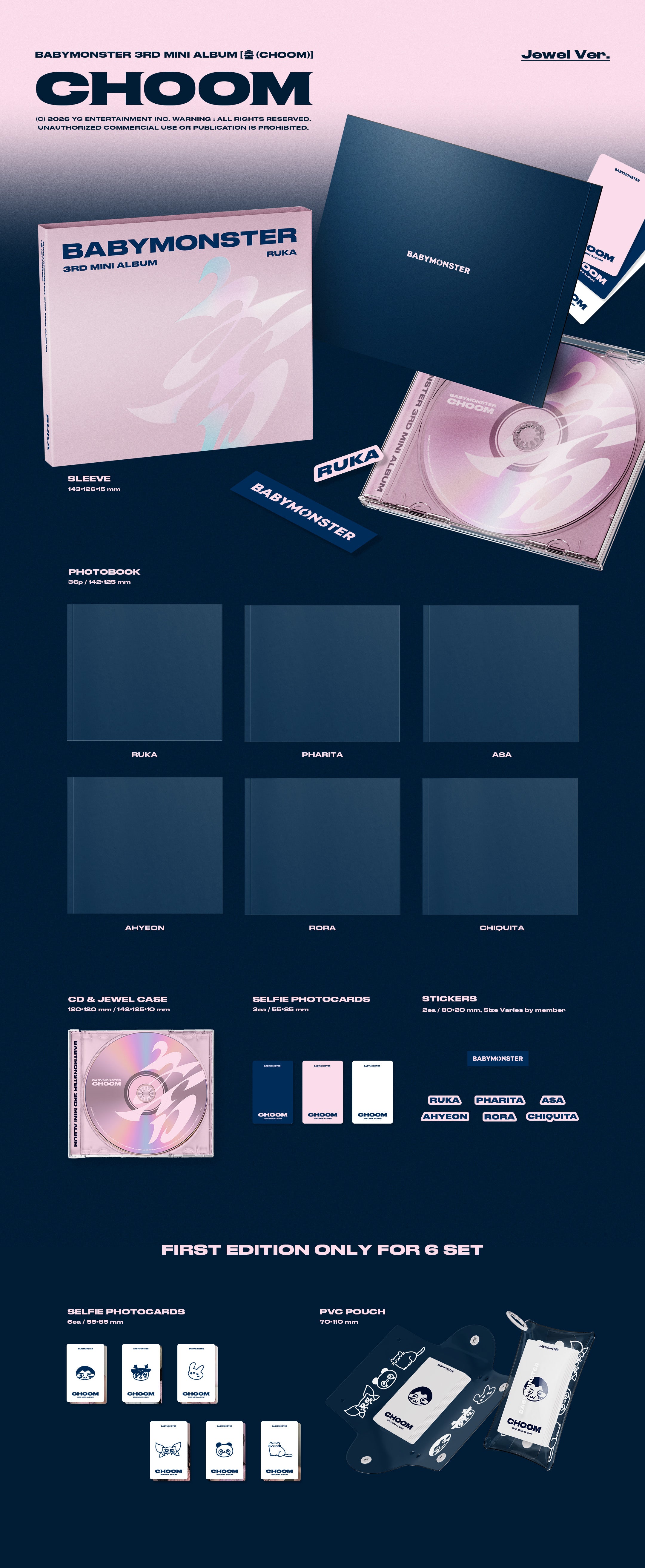 BABYMONSTER 3RD MINI ALBUM [CHOOM] JEWEL VER.