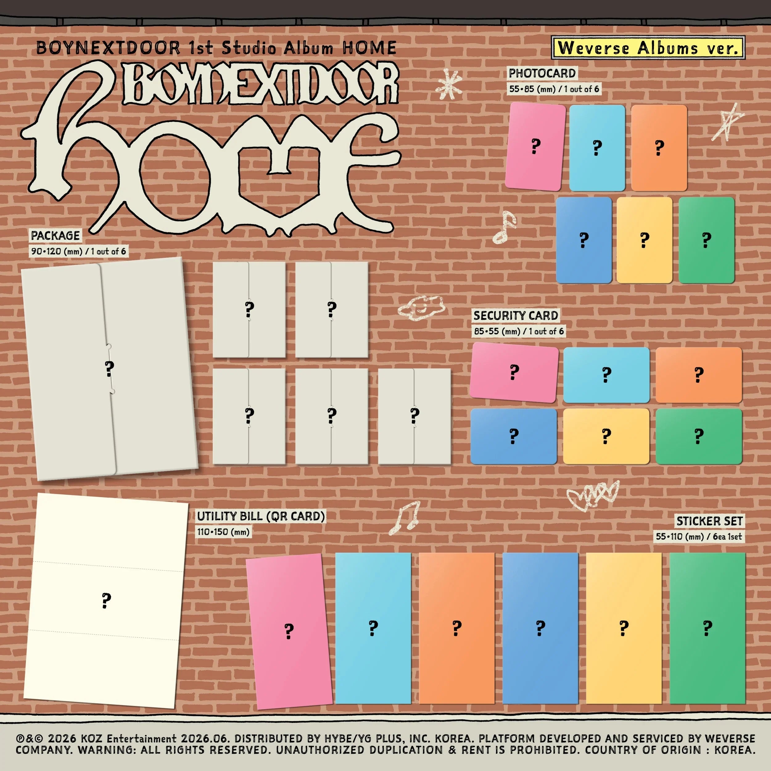 BOYNEXTDOOR 1ST STUDIO ALBUM [HOME] WEVERSE ALBUM VER.
