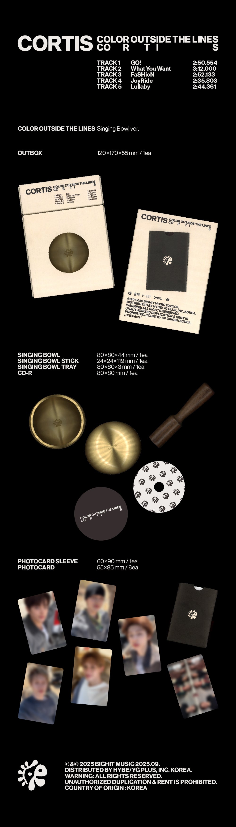 CORTIS The 1ST EP [COLOR OUTSIDE THE LINES] SINGING BOWL VER.