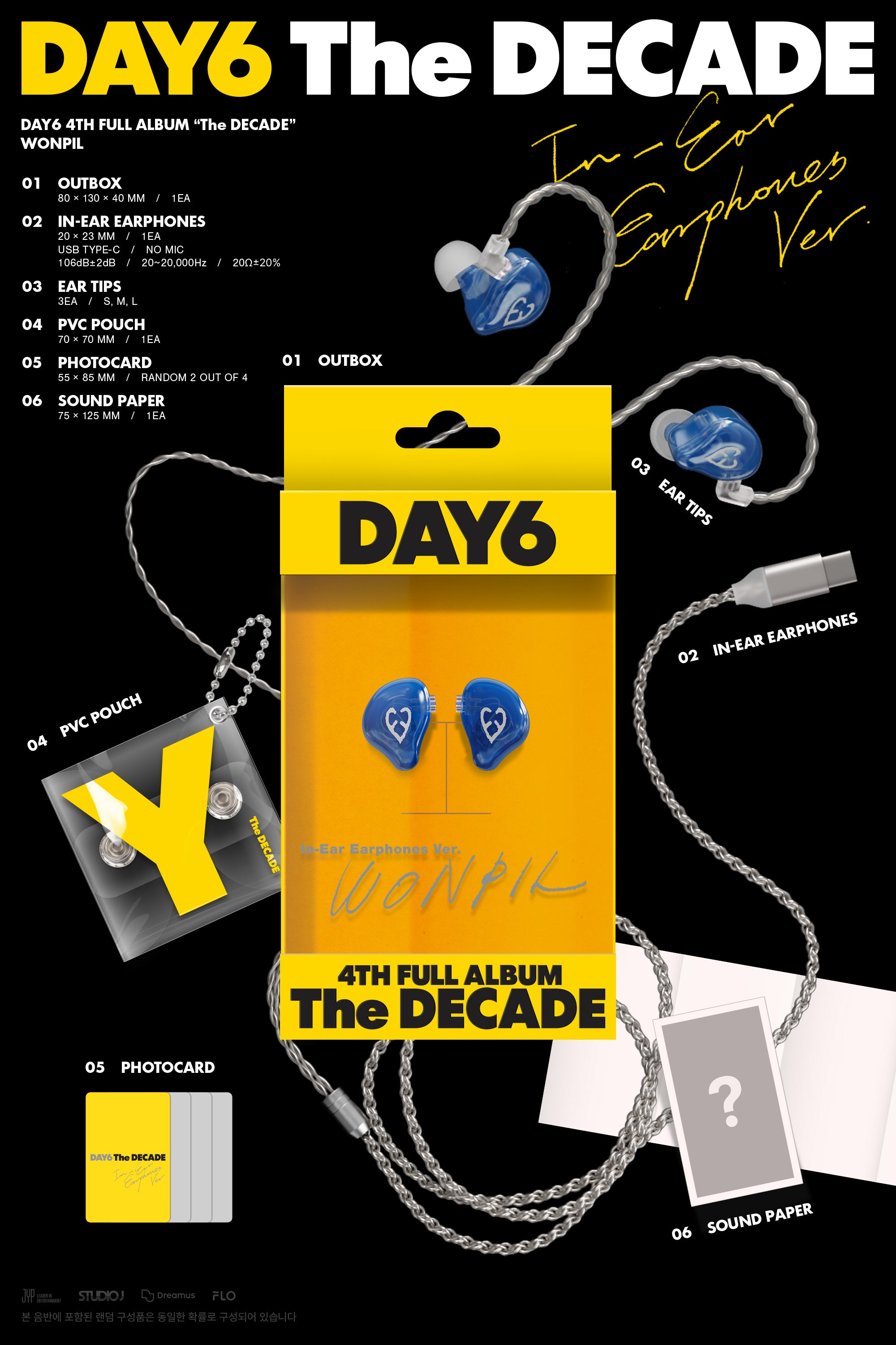 DAY6 4TH FULL ALBUM [THE DECADE] EAR PHONE VER.