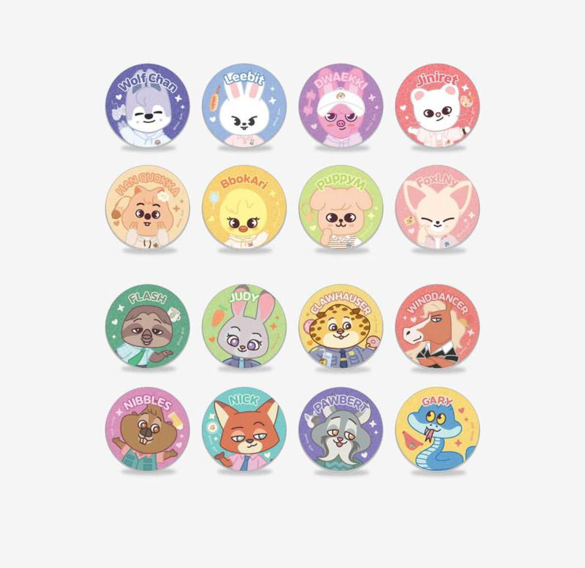 STRAY KIDS SECRET GLITTER CAN BADGE - ZOOTOPIA2 | SKZOO