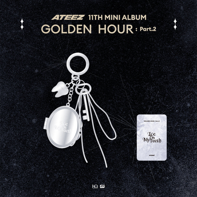 ATEEZ  MIRROR KEYRING [GOLDEN HOUR : Part.2 Official MD]