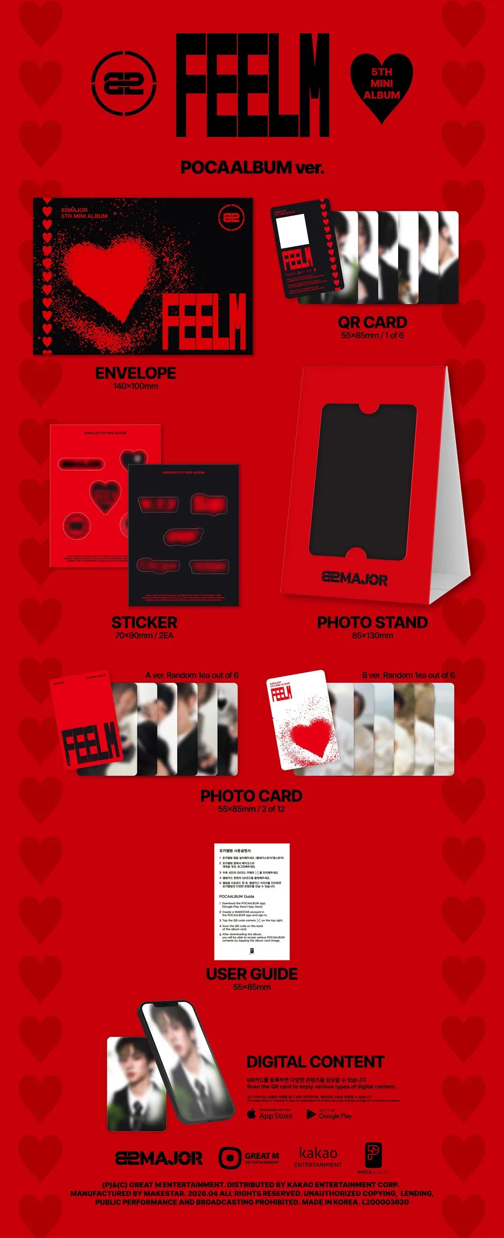 82 MAJOR 5TH MINI ALBUM [FEELM] POCA VER.