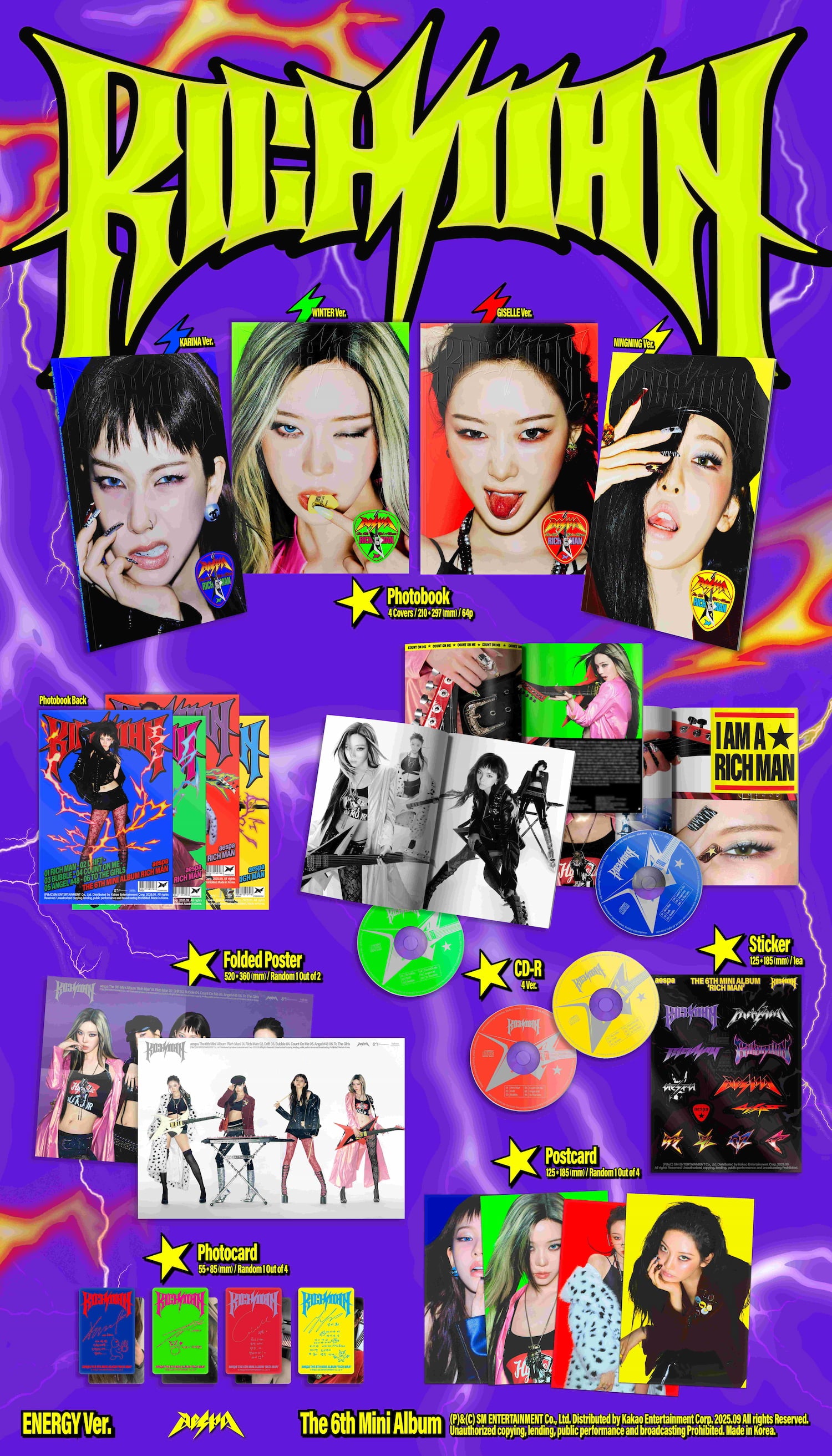 AESPA MINI 6TH ALBUM [RICH MAN] ENERGY VER.