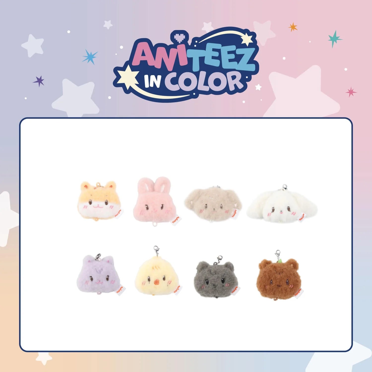 ATEEZ X ANITEEZ [ANITEEZ IN COLOR] MD LINKABLE FACE KEYRING (RANDOM)