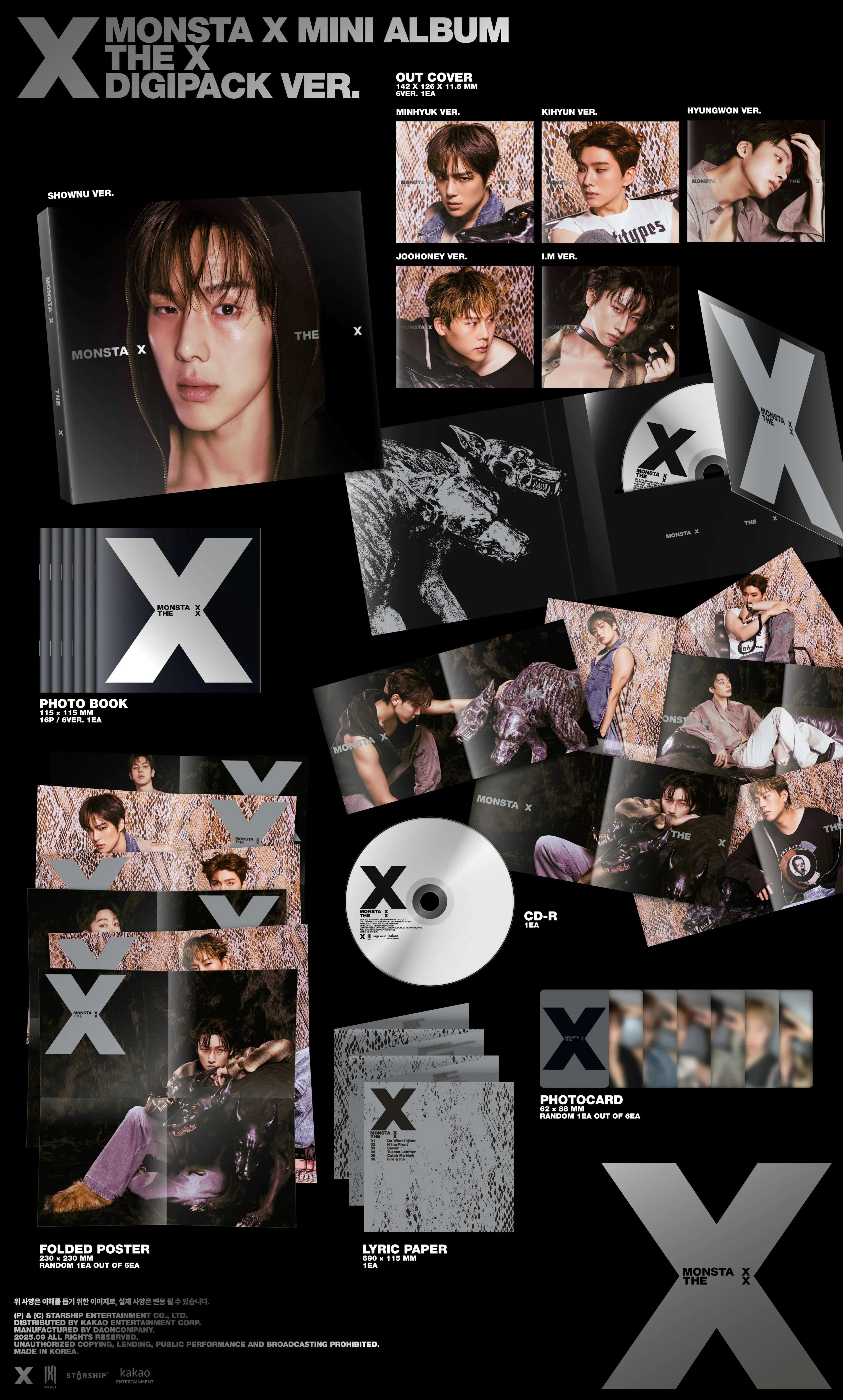 MONSTA X MINI 13TH ALBUM [THE X] LIMITED DIGIPACK VER.