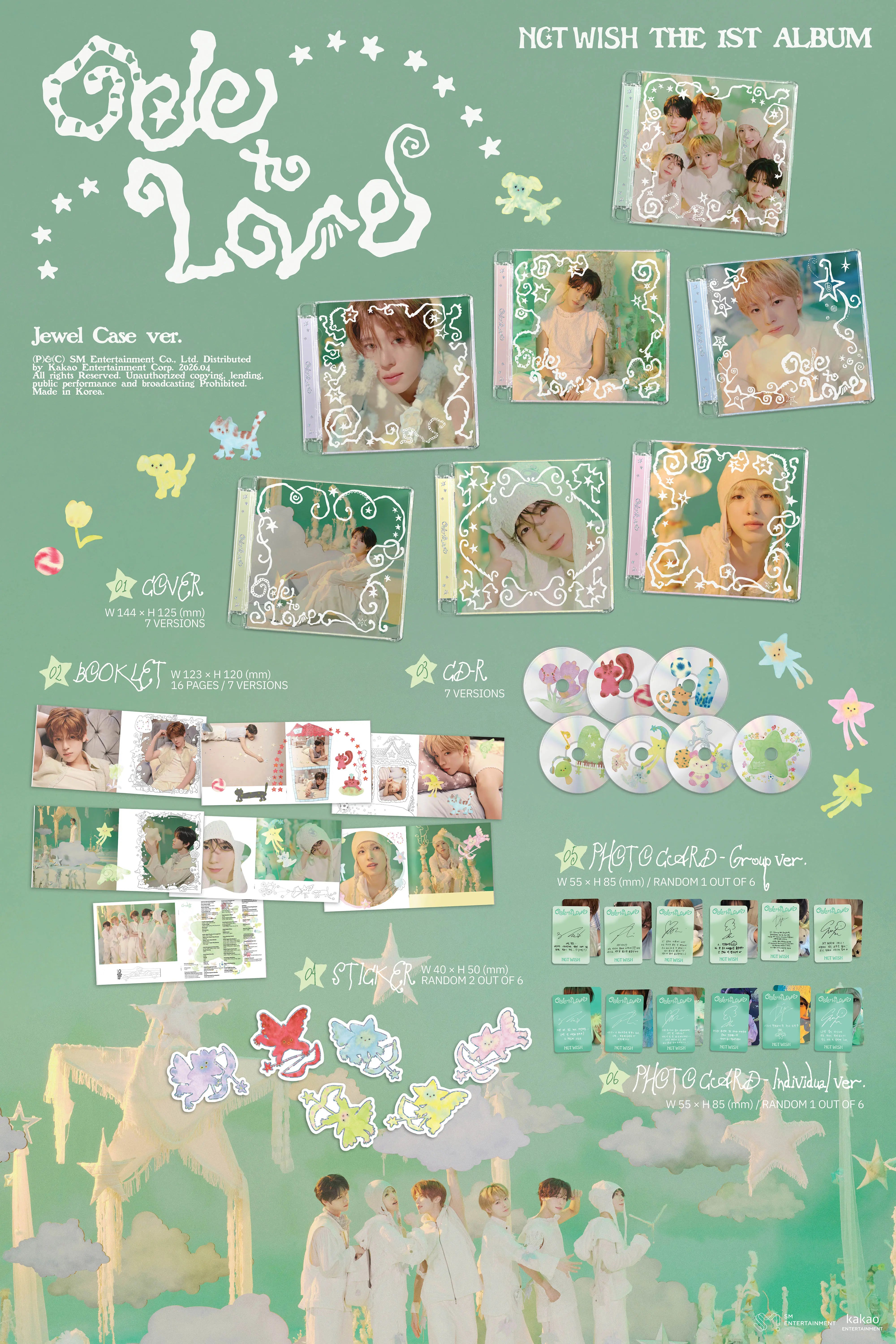 NCT WISH 1ST ALBUM [ODE TO LOVE] JEWEL CASE VER.