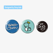 STRAYKIDS WOLRD TOUR [RUN IT JAPAN] OFFICIAL MD BADGE SET (3 PIECES) BANG CHAN