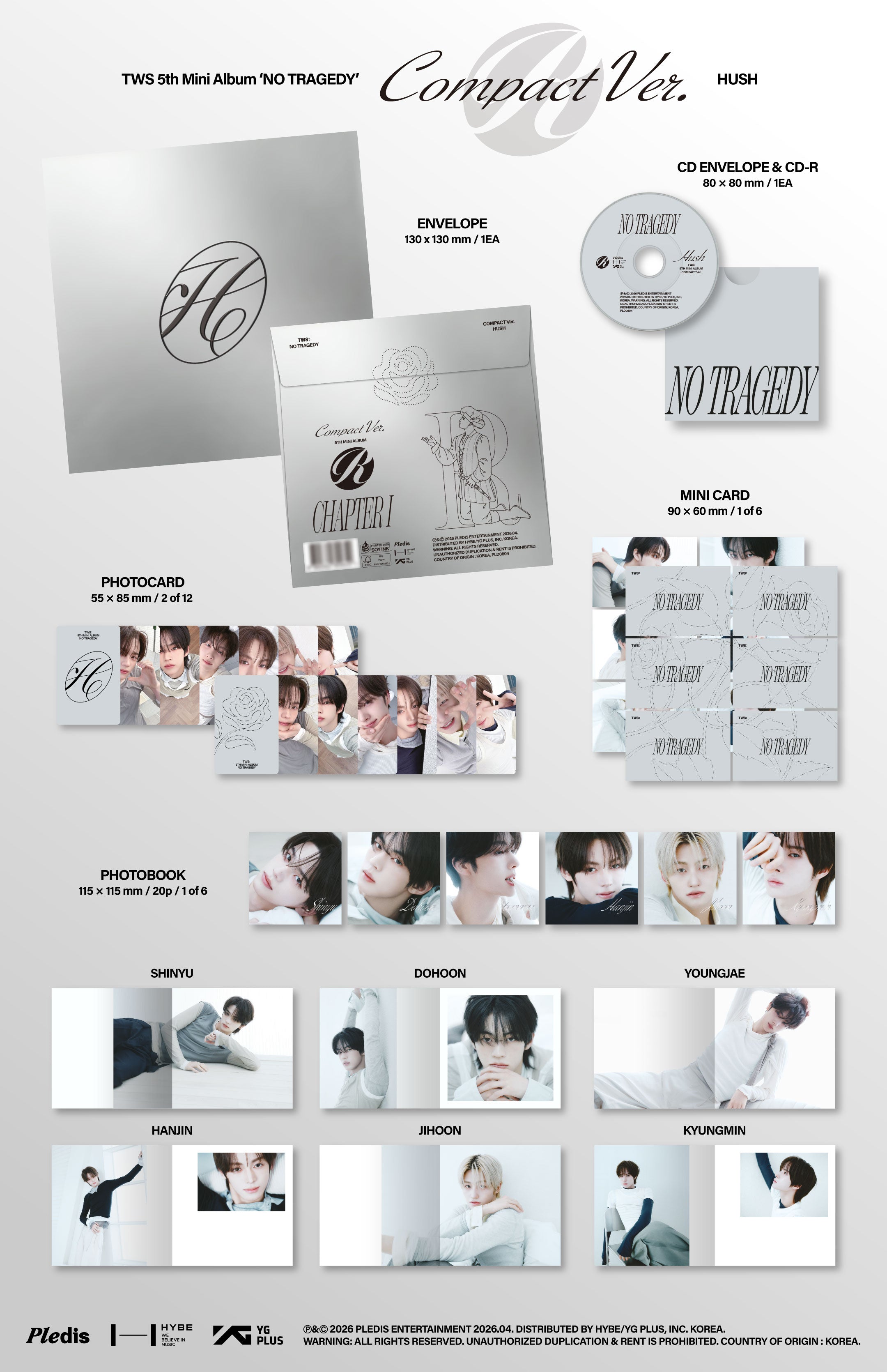TWS 5TH MINI ALBUM [NO TRAGEDY] HUSH VER.