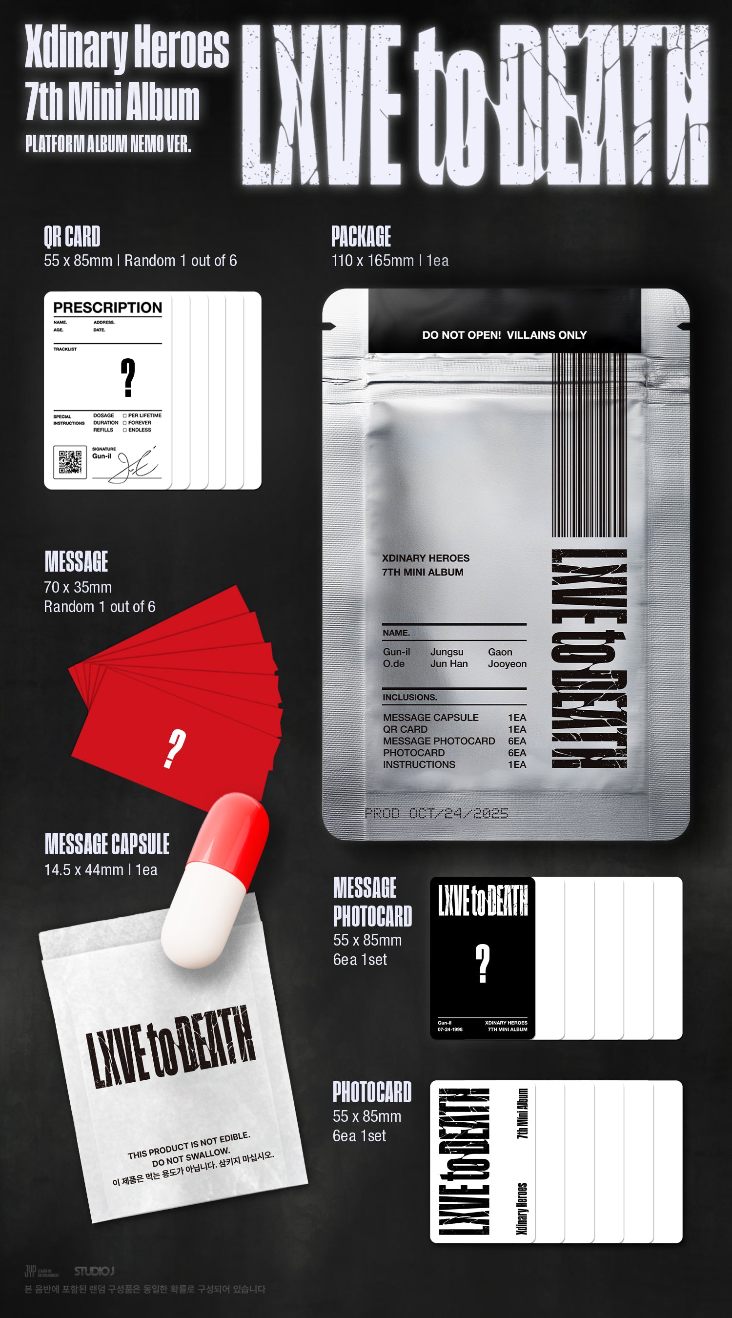 XDINARY HEROES 7TH MINI ALBUM [LXVE to DEATH] PLATFORM VER.