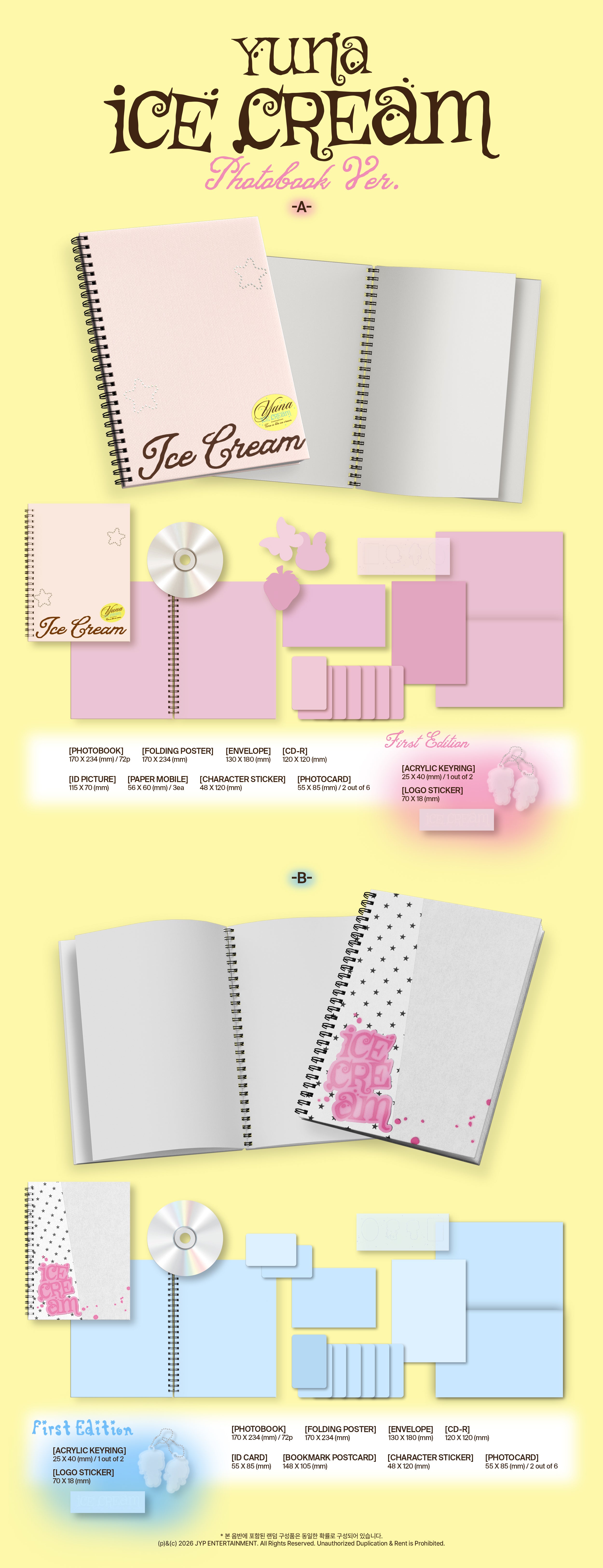 ITZY YUNA 1ST MINI ALBUM [ICECREAM] PHOTOBOOK VER.