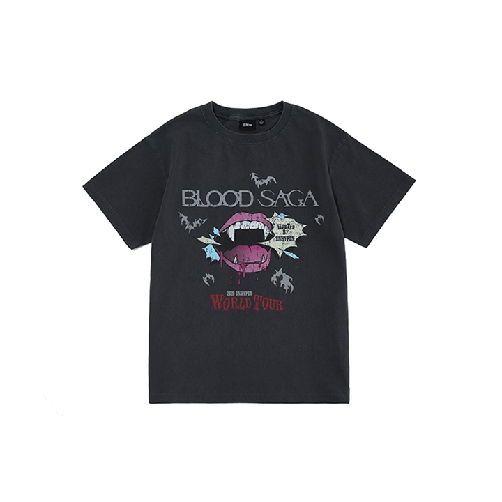 ENHYPEN 2026 [BLOOD SAGA WORLD TOUR] OFFICIAL MD S/S T-SHIRT (CHARCOAL)